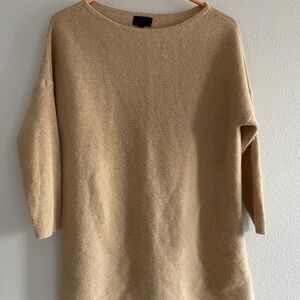 J. Crew Italian Cashmere Sweater Small Women's 3/4 Sleeve